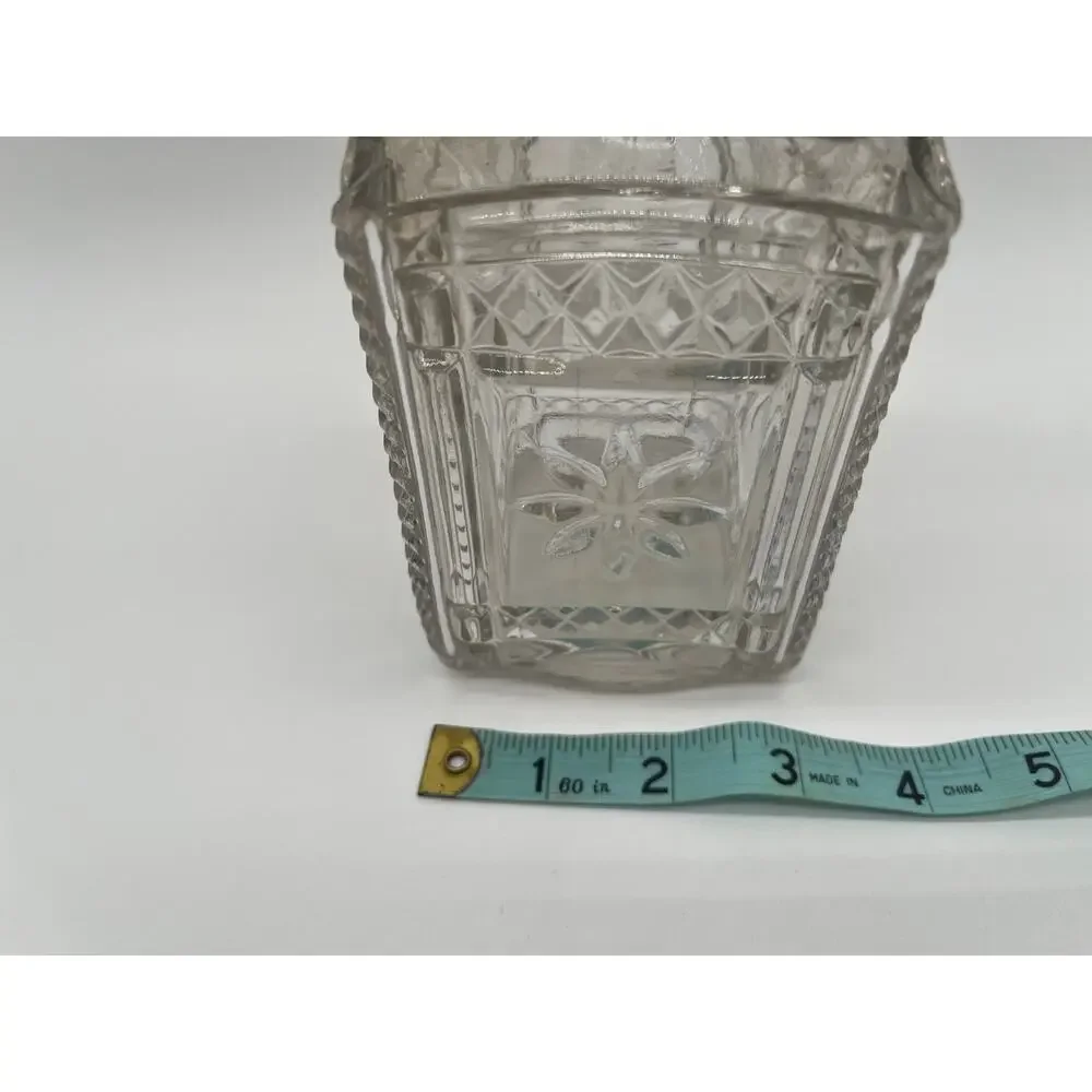 Antique Model Flint Glass Co Grace Pattern Decanter w/ Stopper EAPG, Circa 1885